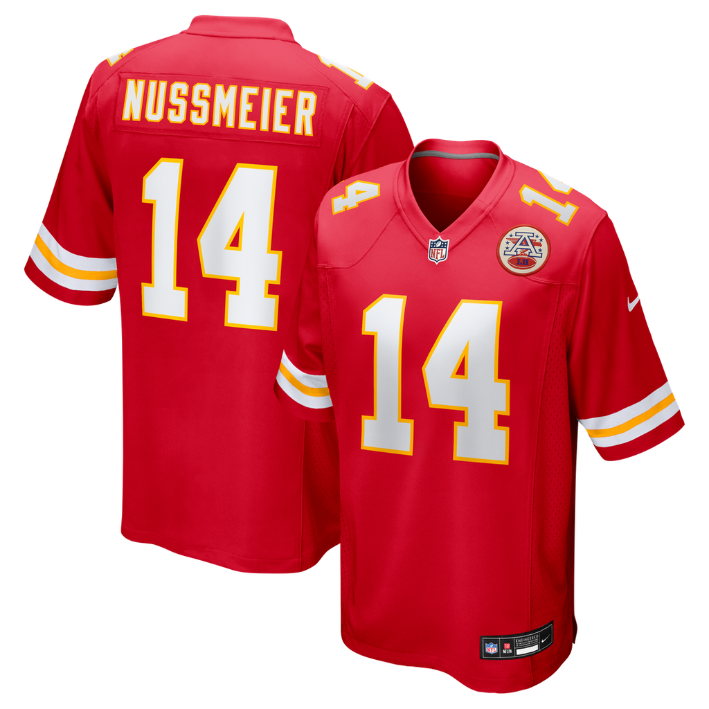 Garrett Nussmeier Kansas City Chiefs Game Jersey - Red