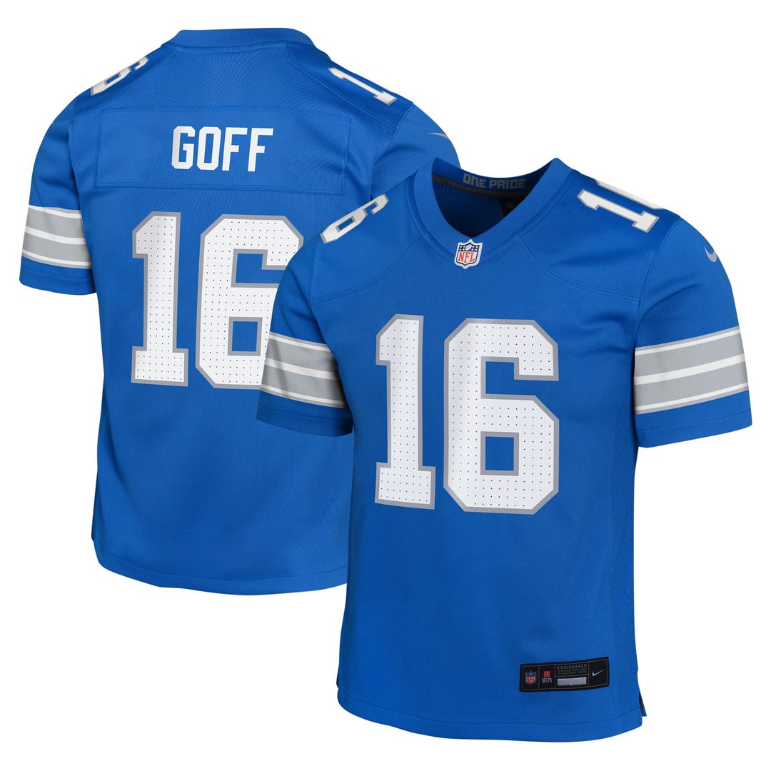 Jared Goff Detroit Lions Youth Game Jersey - Black