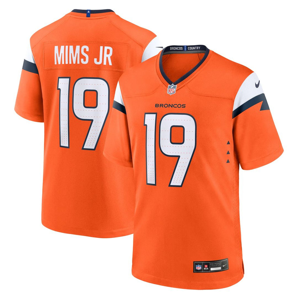 Marvin Mims Jr Denver Broncos Team Game Jersey - Orange