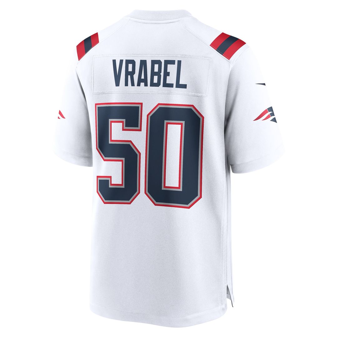 Mike Vrabel New England Patriots Retired Player Game Jersey - White