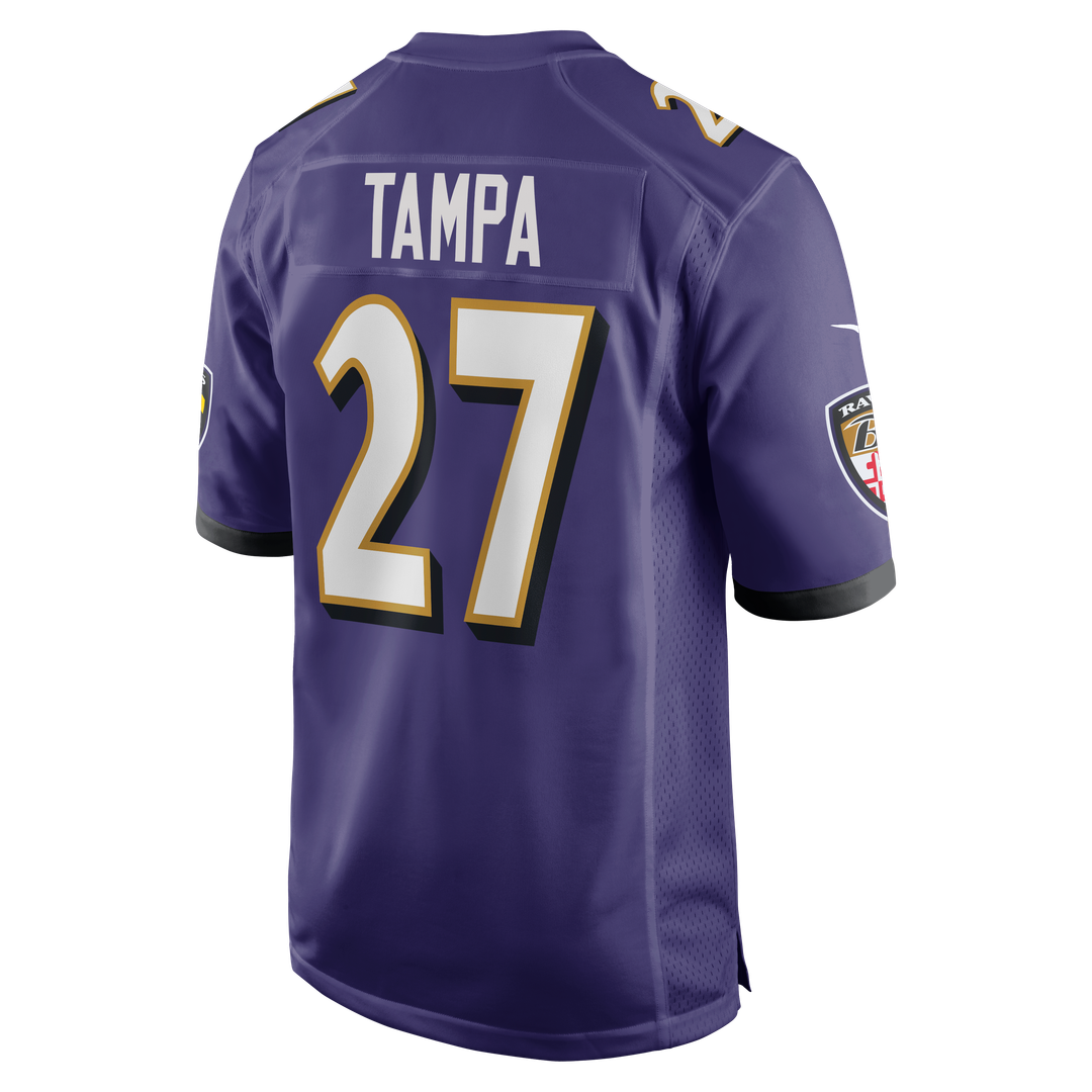 T.J. Tampa Baltimore Ravens Team Game Jersey - Purple