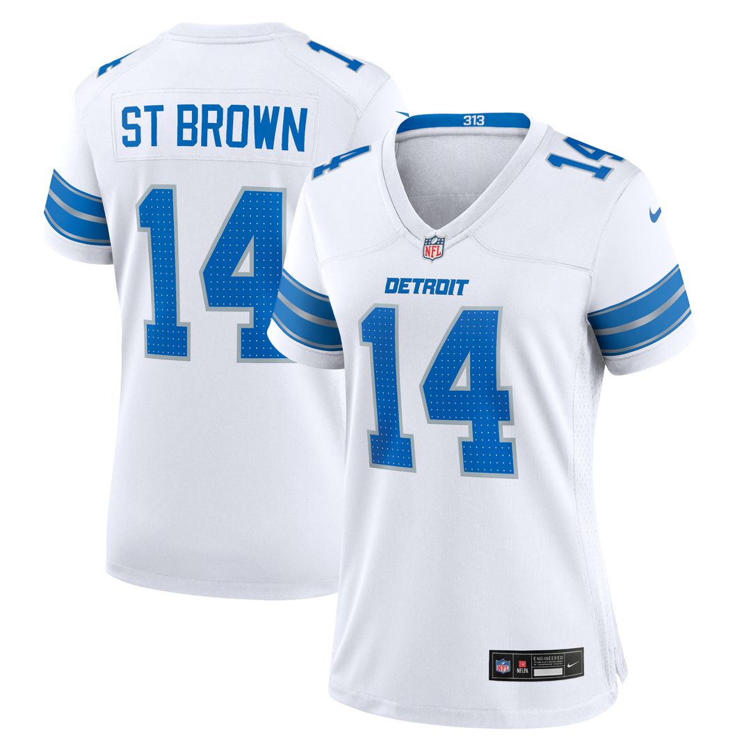 Amon-Ra St. Brown Detroit Lions Women's Team Game Jersey - Blue