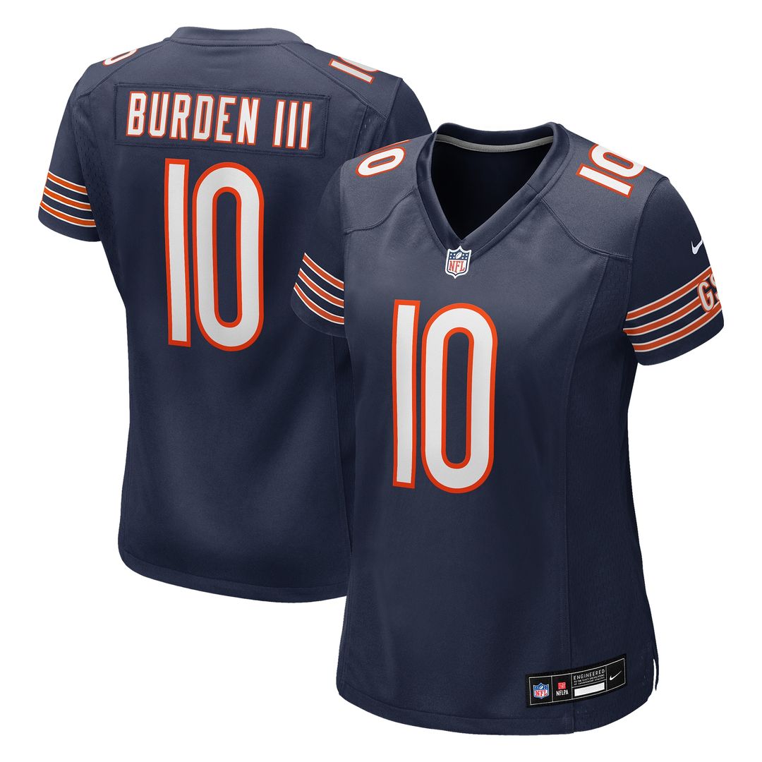 Luther Burden III Chicago Bears Women's Team Game Jersey - Navy