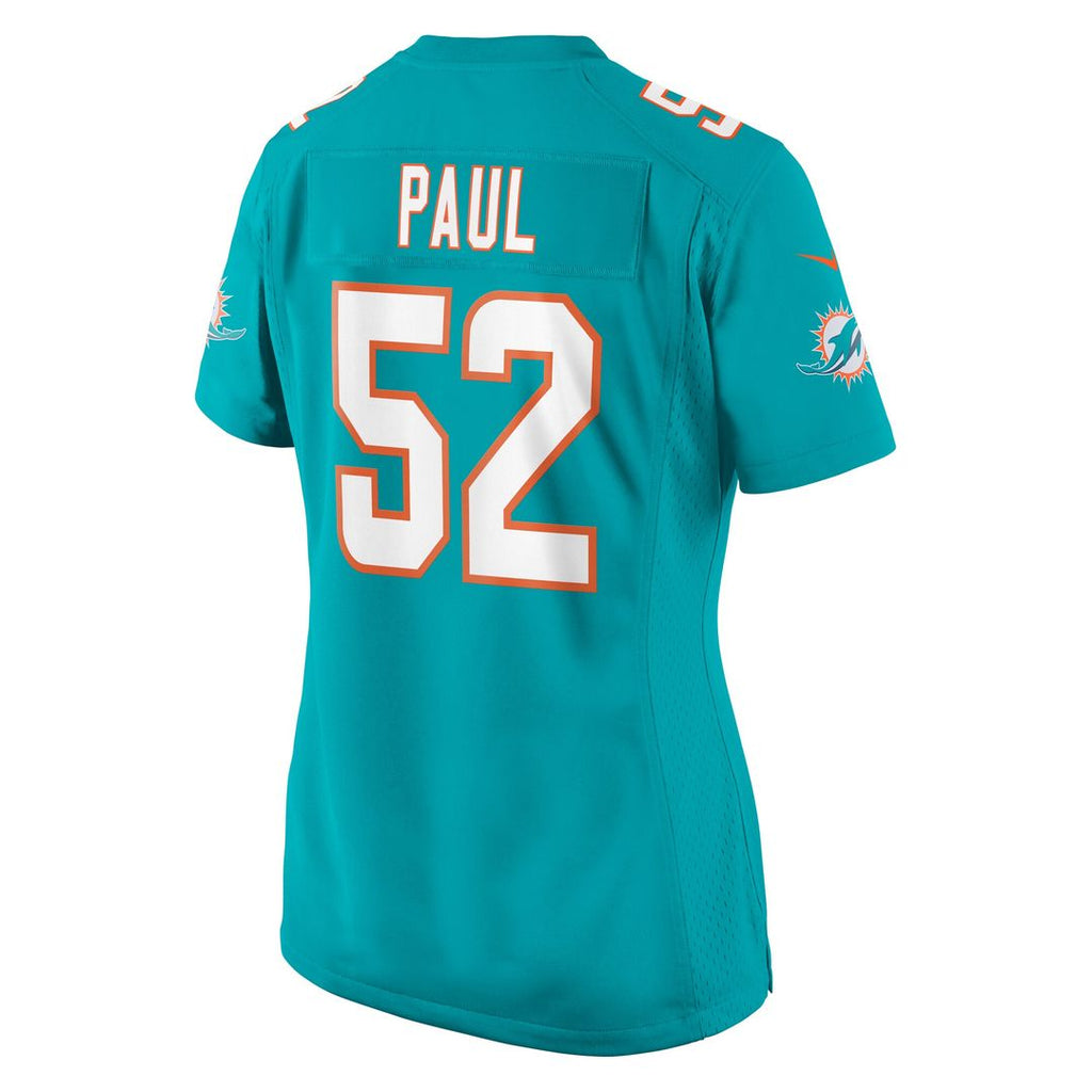 Patrick Paul Miami Dolphins Women's Game Jersey - Aqua