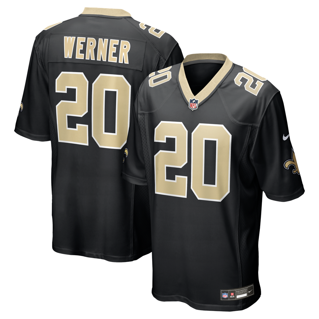 Pete Werner New Orleans Saints Game Jersey - Black