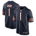 Number 1 Groom Chicago Bears Game Jersey - Navy