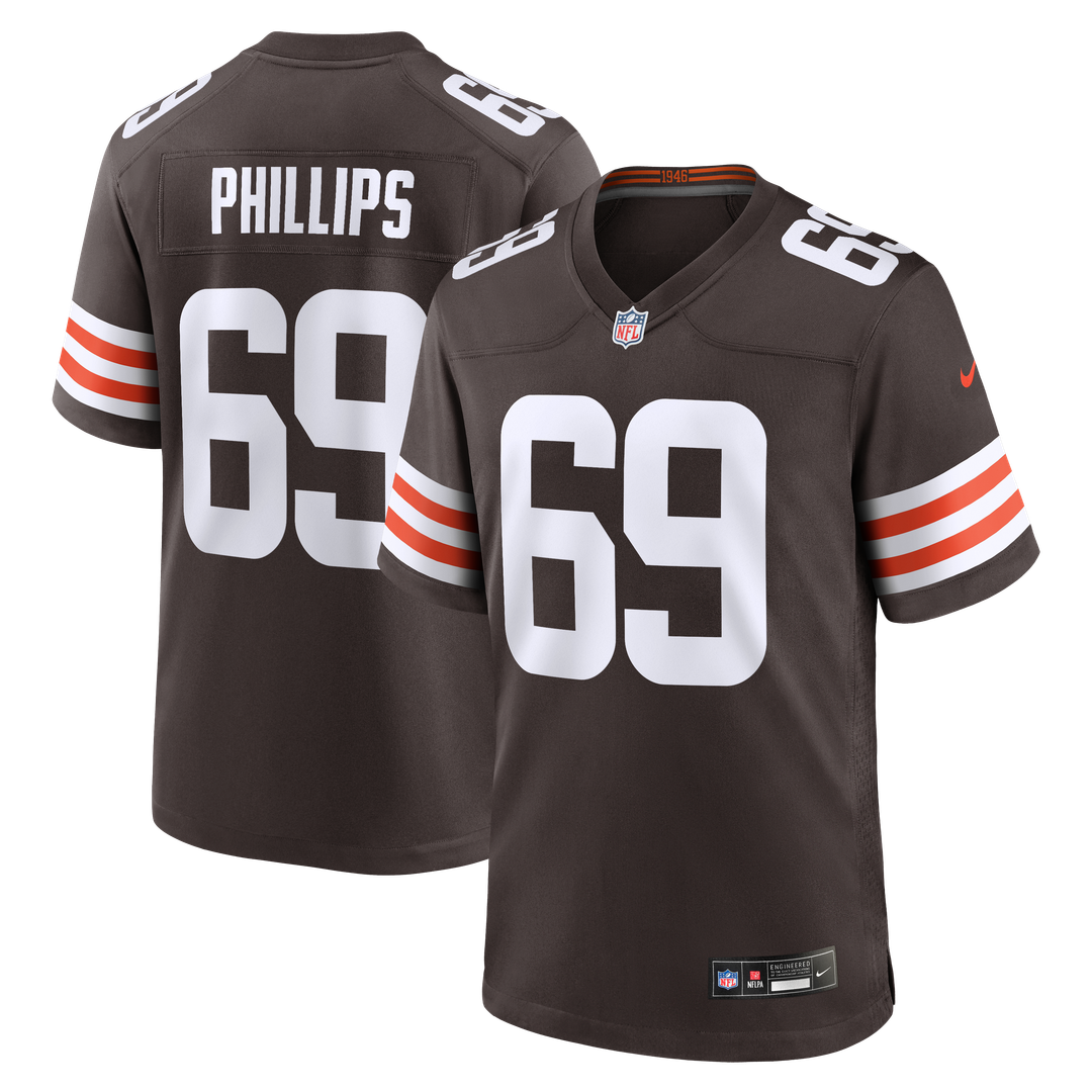 Tyre Phillips Cleveland Browns Team Game Jersey - Brown