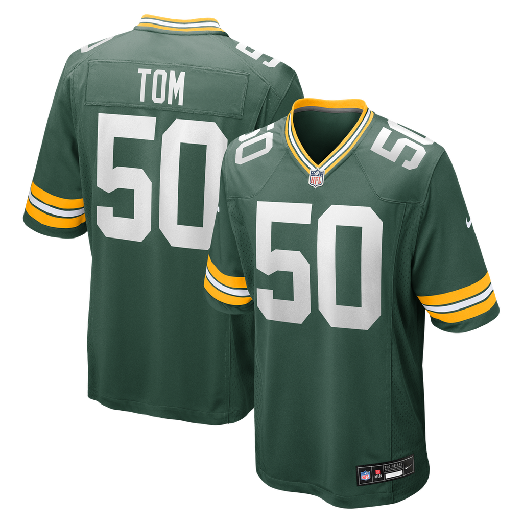 Zach Tom Green Bay Packers Game Player Jersey - Green