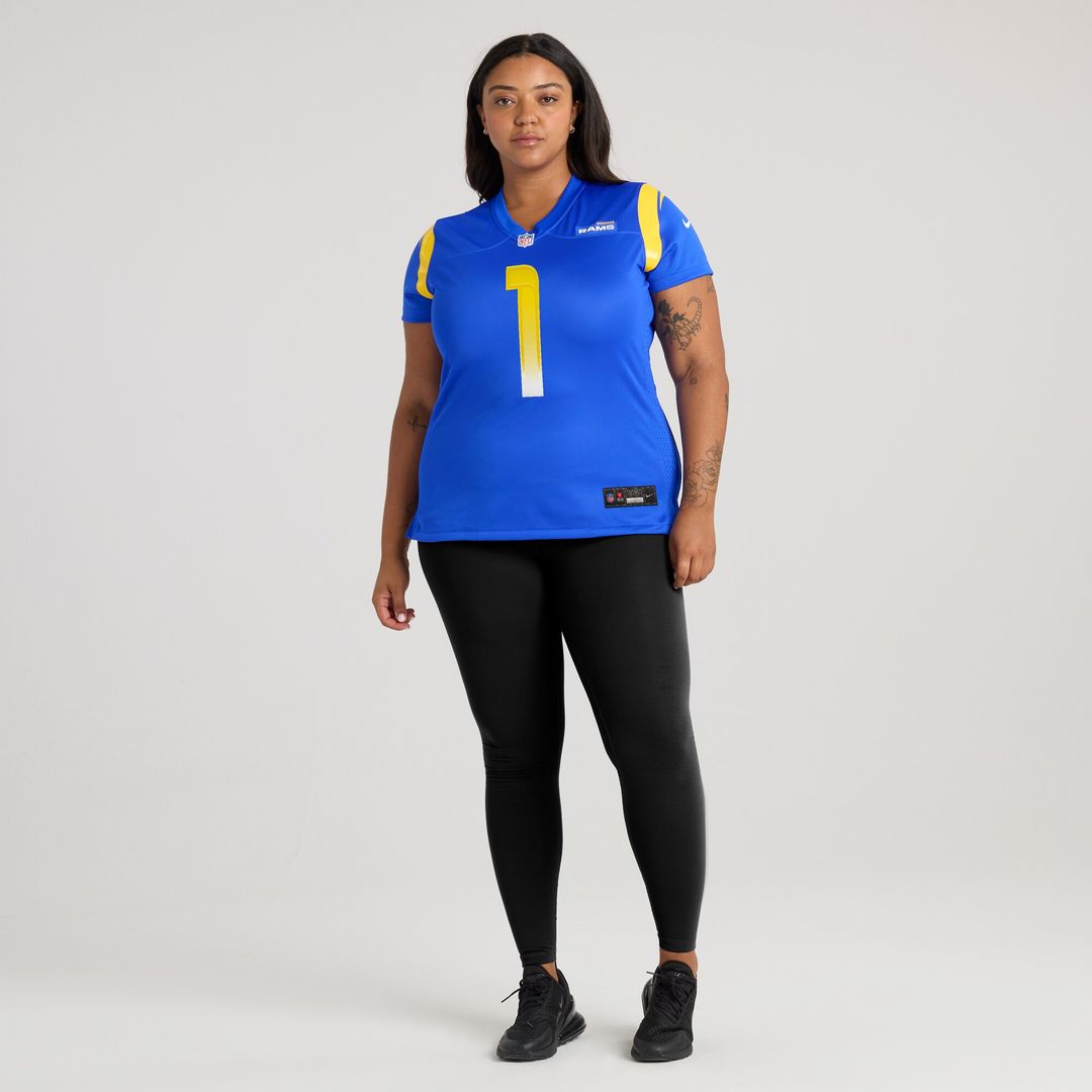 Number 1 Bride Los Angeles Rams Women's Game Jersey - Royal