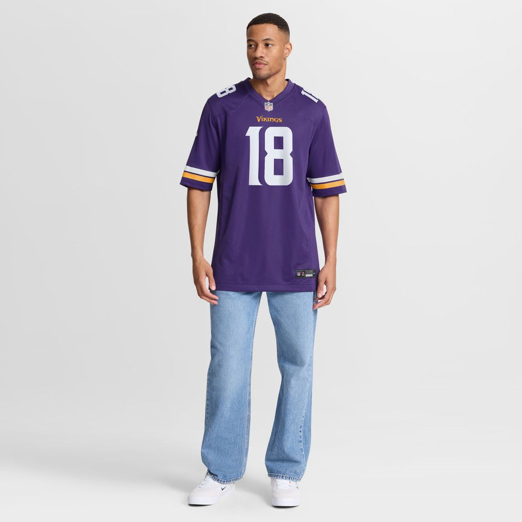 Justin Jefferson Minnesota Vikings Game Jersey - Purple