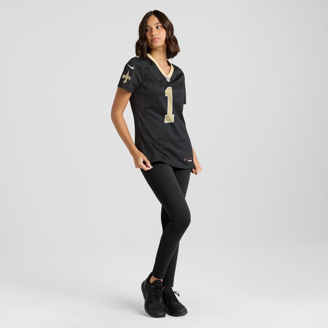Number 1 Bride New Orleans Saints Women's Game Jersey - Black