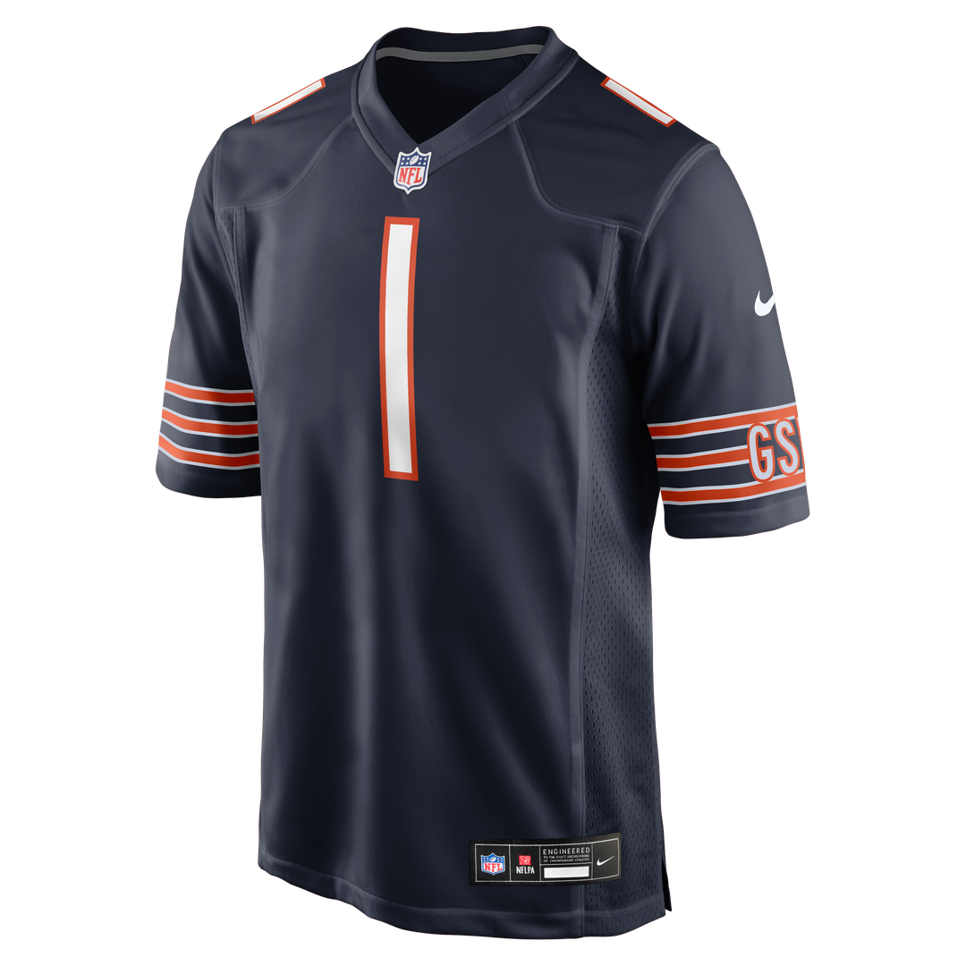 Number 1 Groom Chicago Bears Game Jersey - Navy