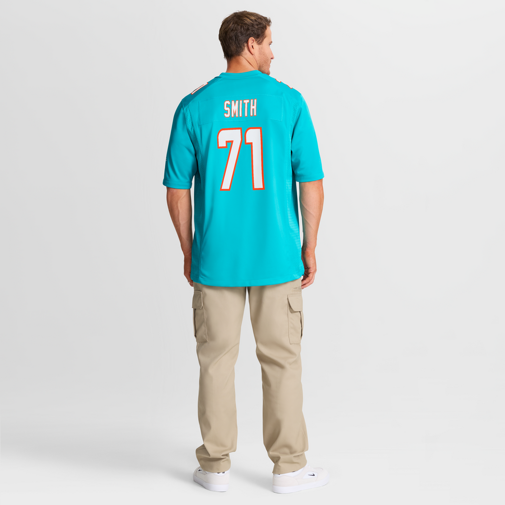 Kion Smith Miami Dolphins Game Jersey - Aqua