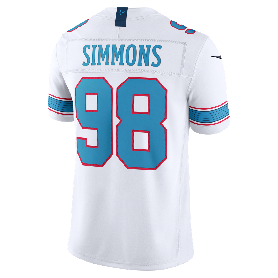 Jeffery Simmons Tennessee Titans Vapor F.U.S.E. Stitched Limited Jersey - White