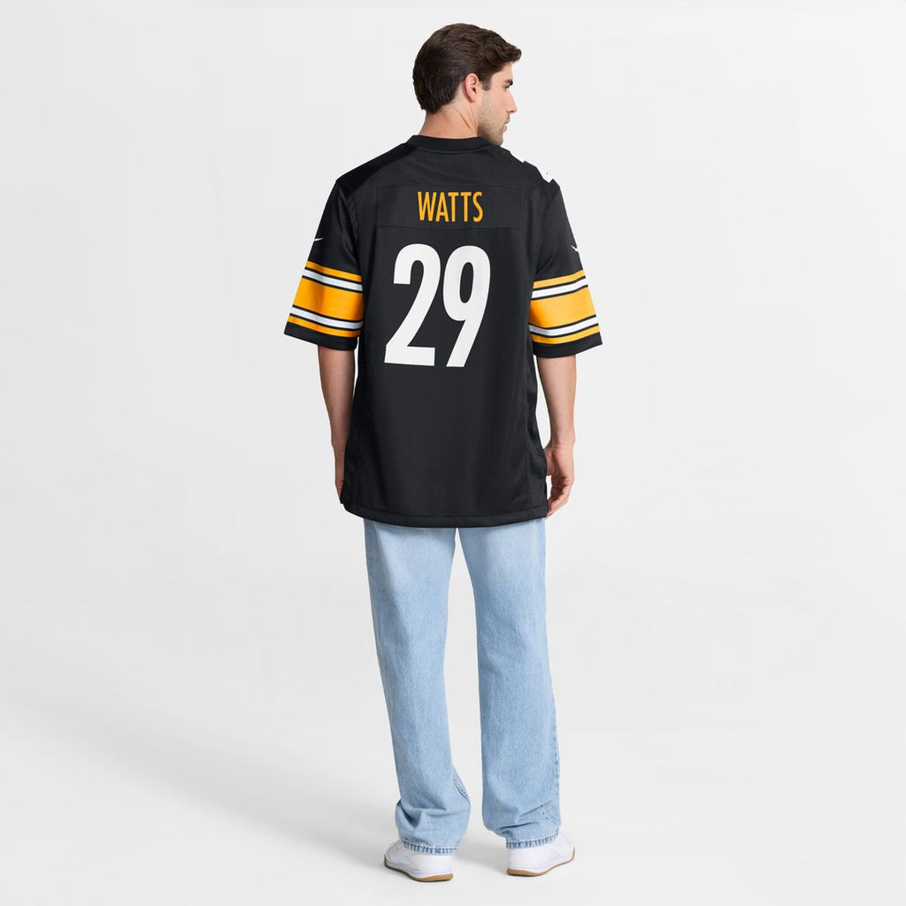Ryan Watts Pittsburgh Steelers Game Jersey - Black