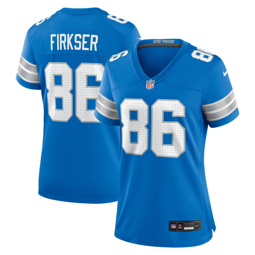 Anthony Firkser Detroit Lions Women's Team Game Jersey - Blue