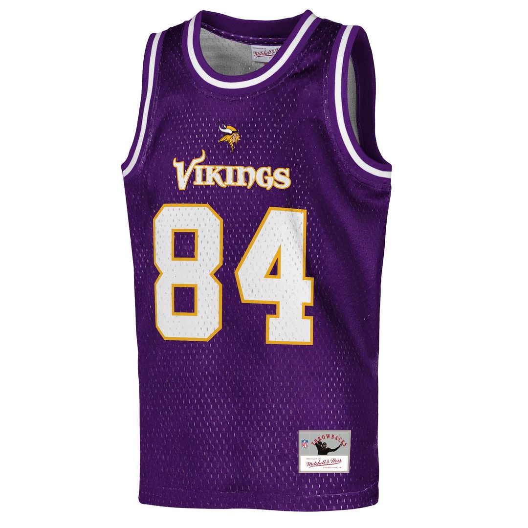 Randy Moss Minnesota Vikings Mitchell & Ness Youth Retired Player Basketball Fashion Jersey - Purple