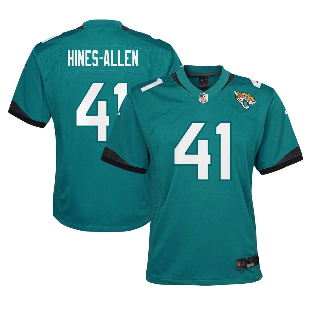 Josh Hines-Allen Jacksonville Jaguars Youth Game Jersey - Teal