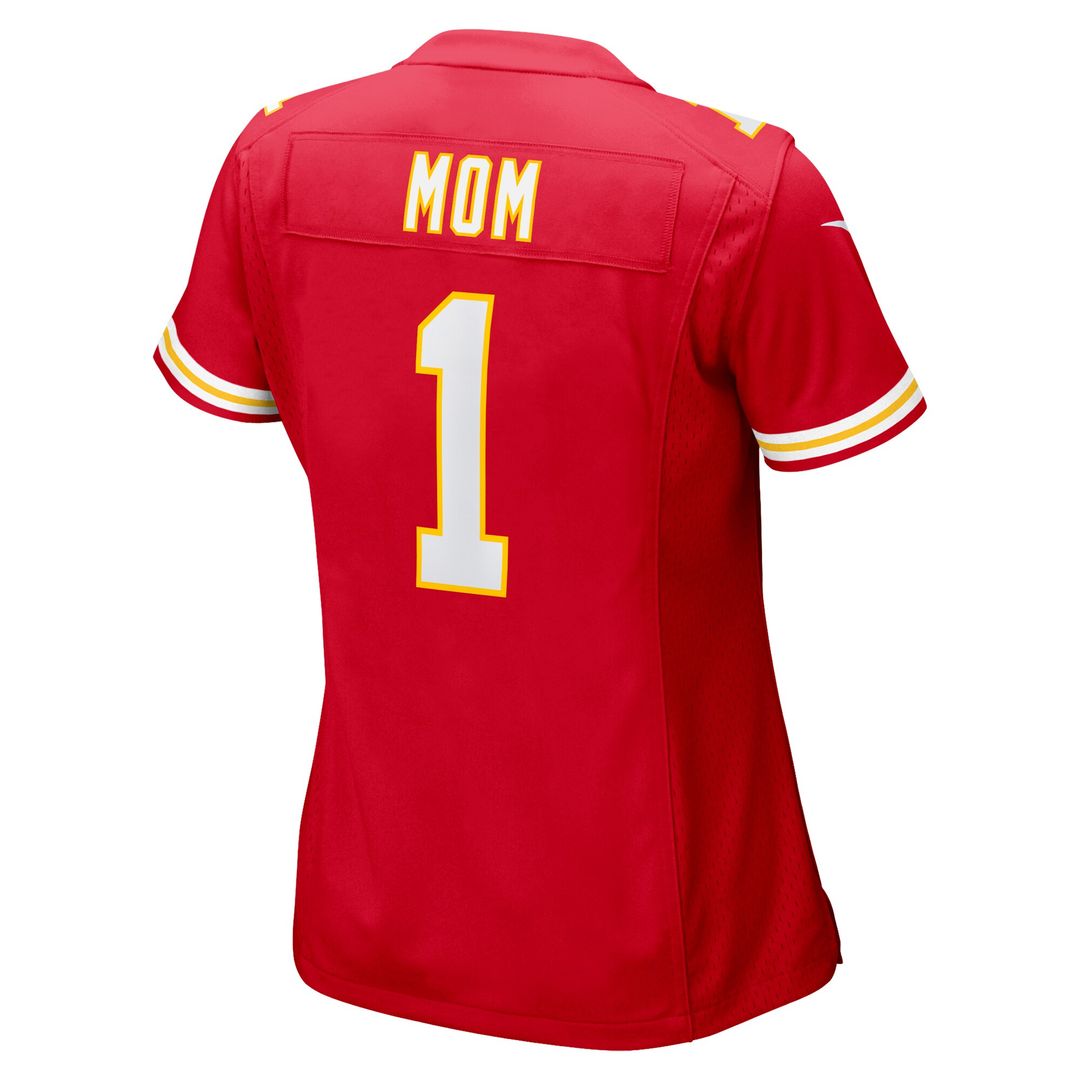 Number 1 Mom Kansas City Chiefs Women's Game Jersey - Red