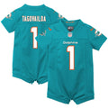Tua Tagovailoa Miami Dolphins Newborn & Infant Game Romper Jersey - Aqua