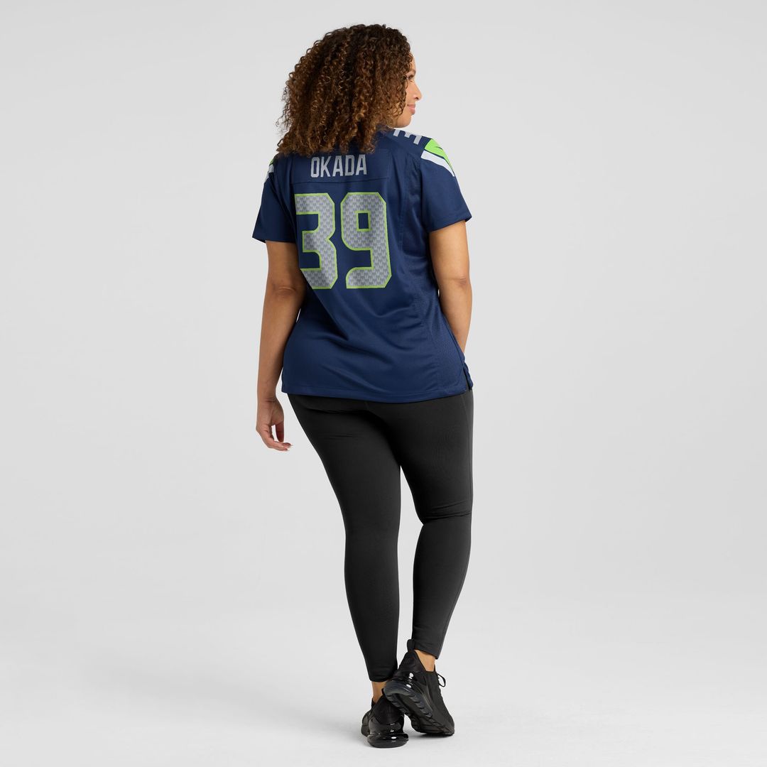 Ty Okada Seattle Seahawks Women's Team Game Jersey - College Navy