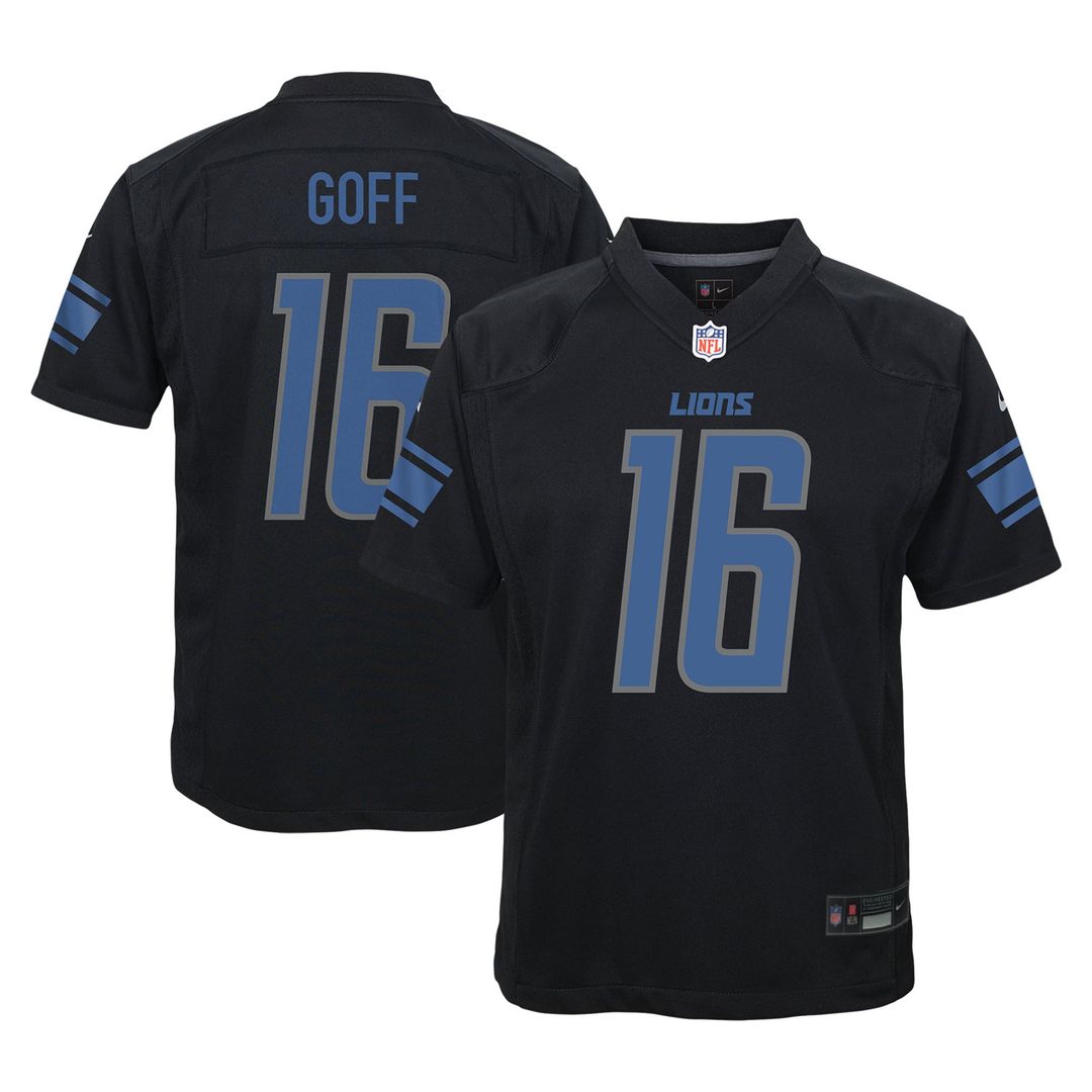 Jared Goff Detroit Lions Youth Game Jersey - Black
