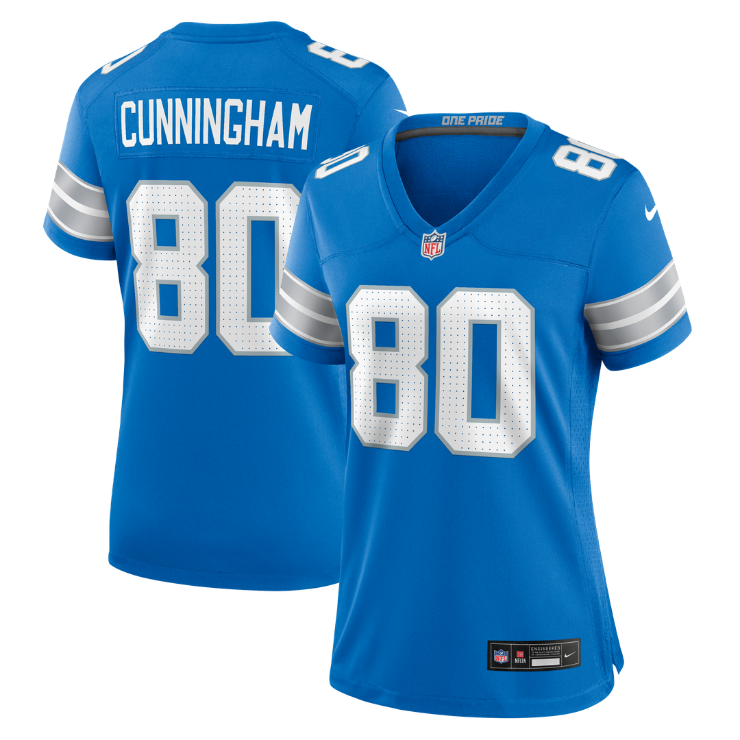 Malik Cunningham Detroit Lions Women's Team Game Jersey - Blue