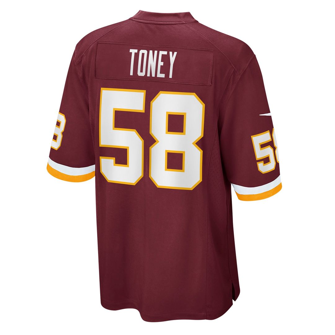Shaka Toney Washington Football Team Game Jersey - Burgundy