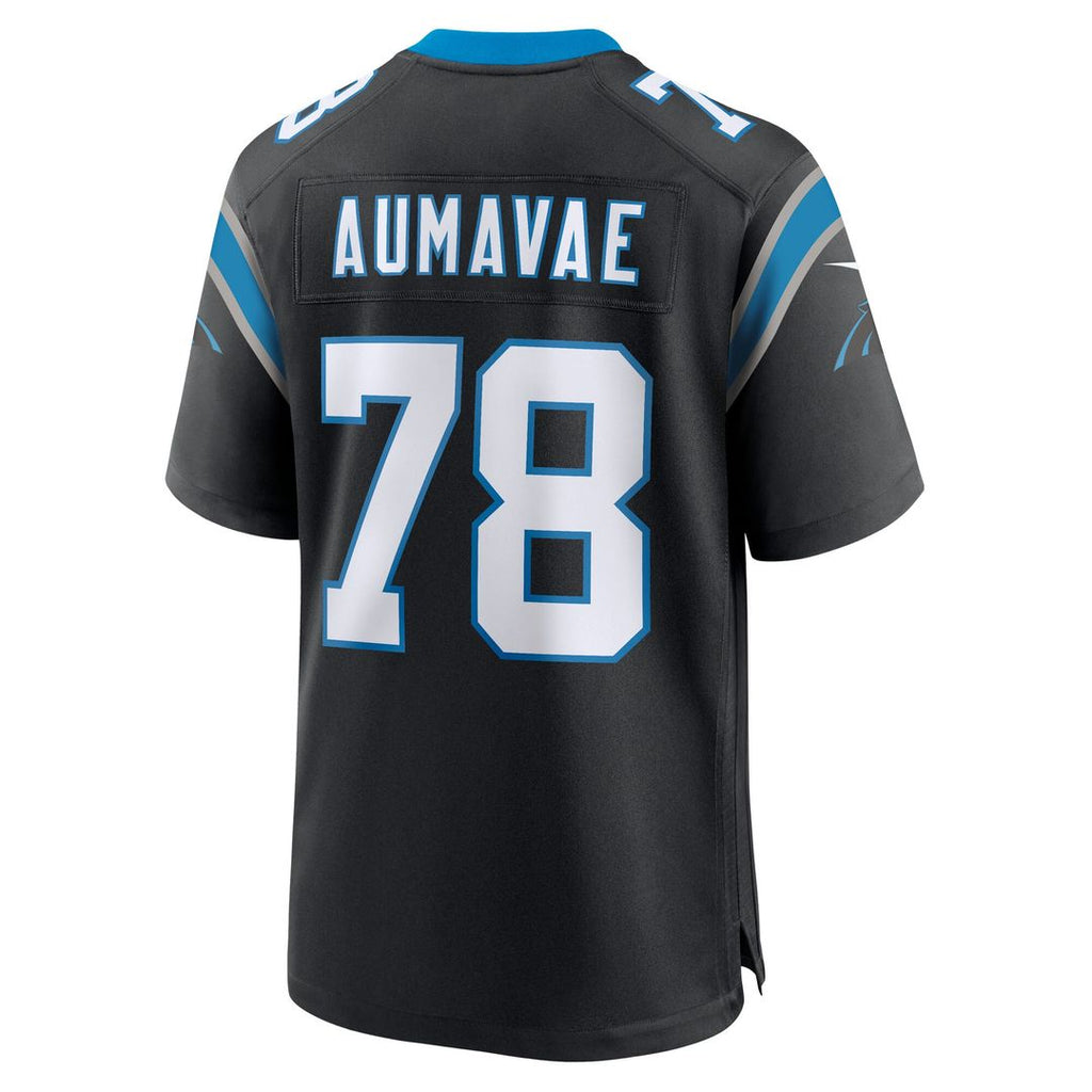 Popo Aumavae Carolina Panthers Team Game Jersey - Black