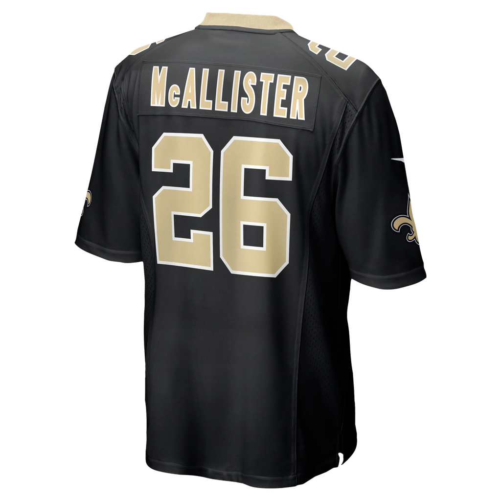 Deuce McAllister New Orleans Saints Game Retired Player Jersey - Black