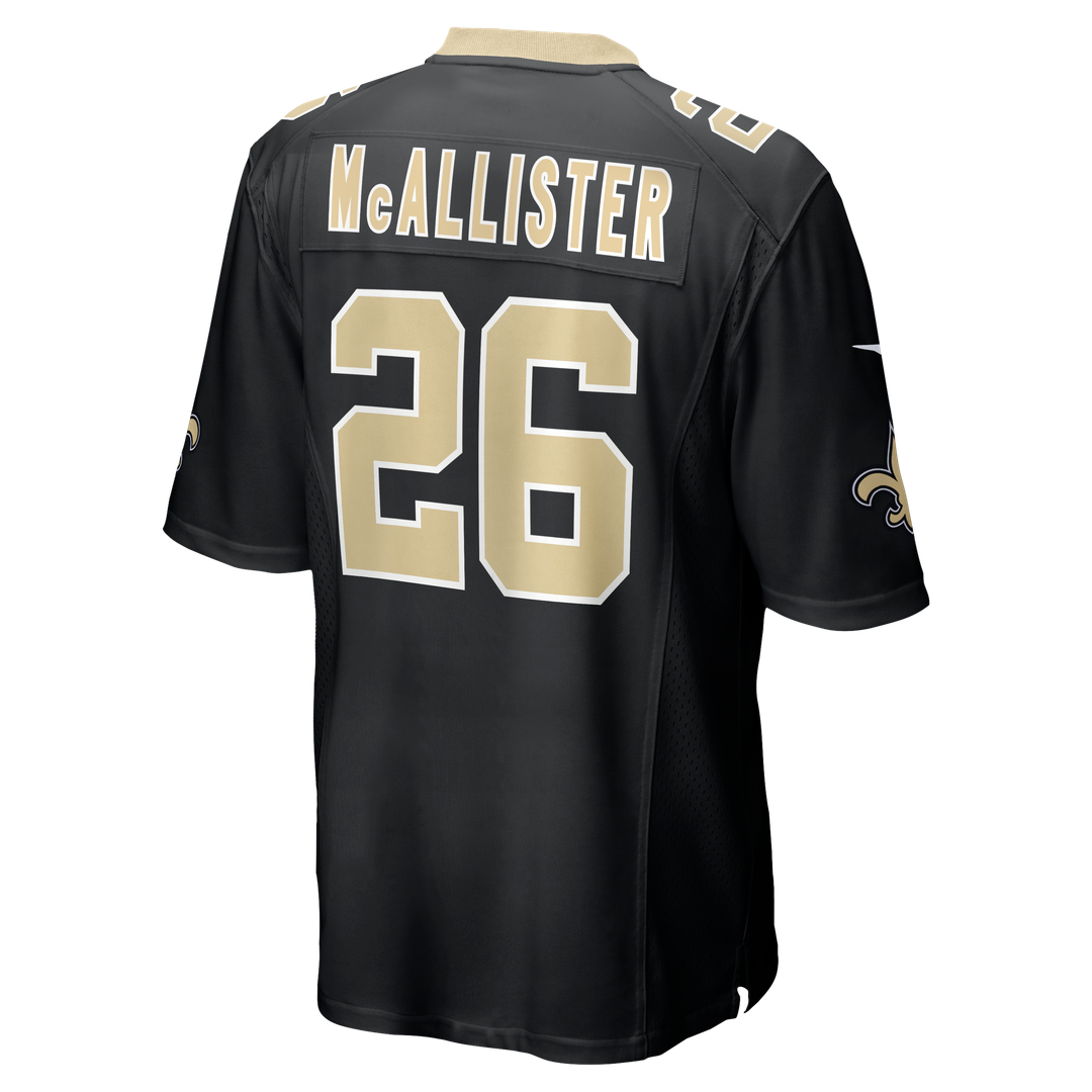 Deuce McAllister New Orleans Saints Game Retired Player Jersey - Black