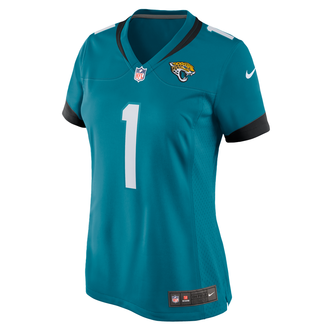 Number 1 Bride Jacksonville Jaguars Women's Game Jersey - Teal