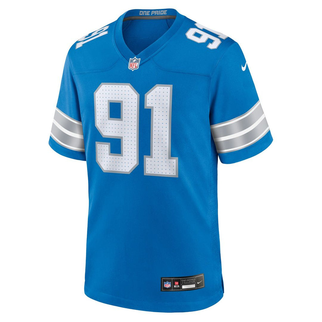 Tyleik Williams Detroit Lions Team Game Jersey - Blue