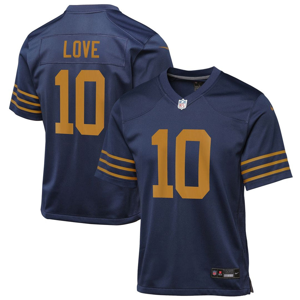 Love Green Bay Packers Youth Game Jersey - Green