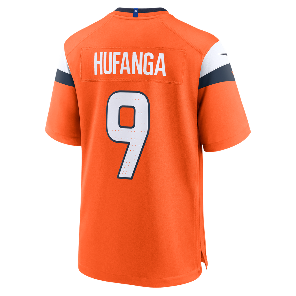 Talanoa Hufanga Denver Broncos Team Game Jersey - Orange