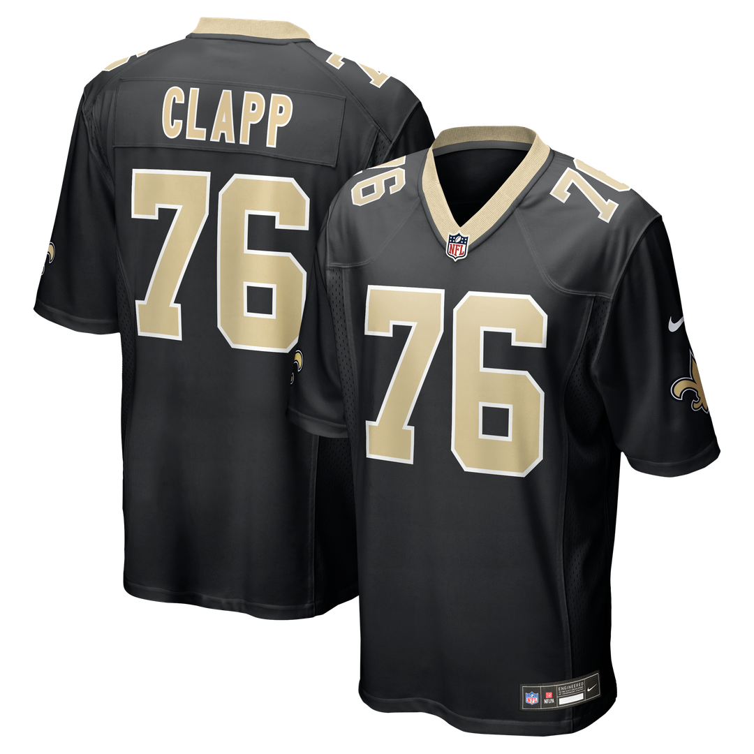 Will Clapp New Orleans Saints Team Game Jersey - Black