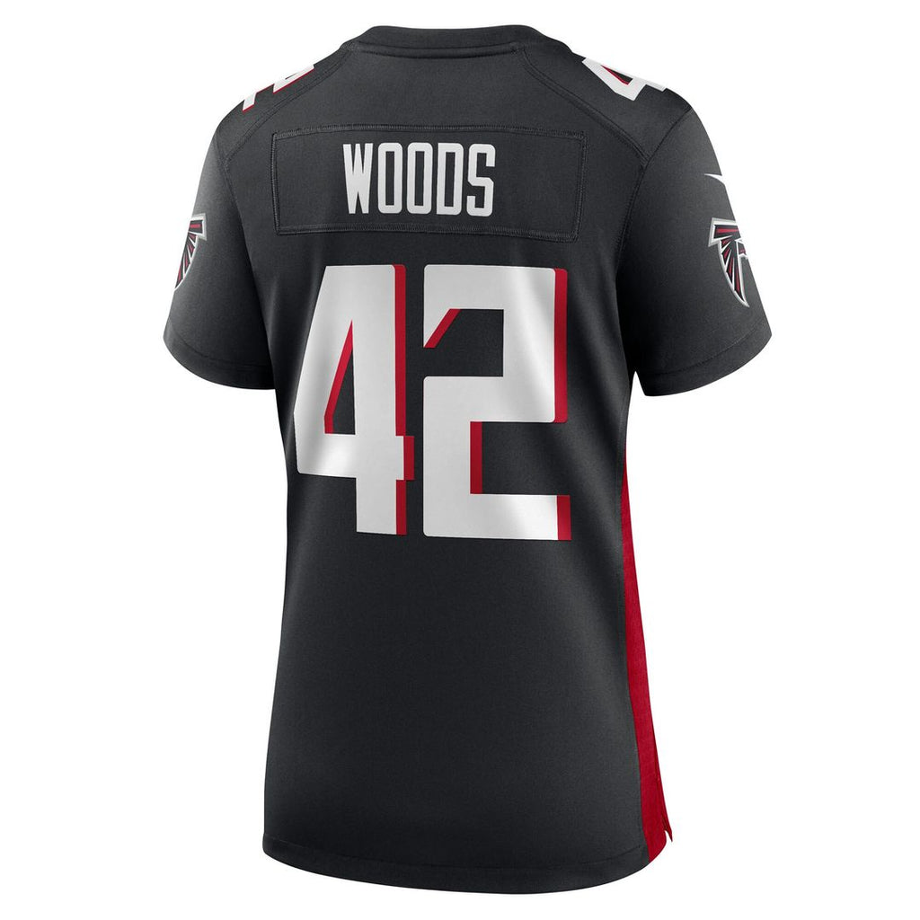 Josh Woods Atlanta Falcons Women's Team Game Jersey - Black