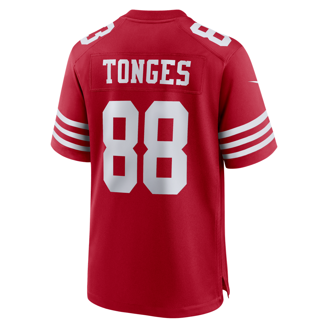 Jake Tonges San Francisco 49ers Team Game Jersey - Scarlet