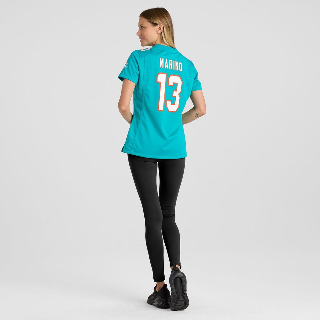 Dan Marino Miami Dolphins Women's Game Retired Player Jersey - Aqua