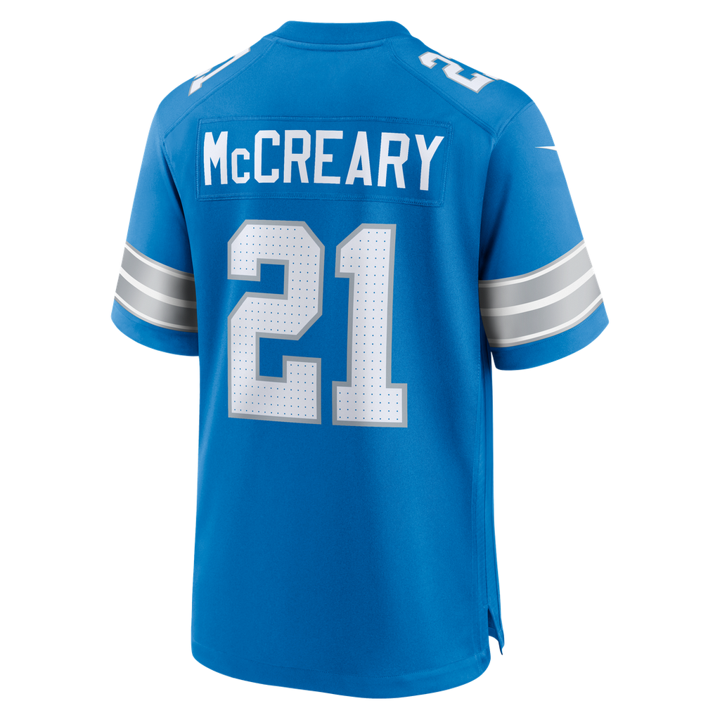 Roger McCreary Detroit Lions Team Game Jersey - Blue