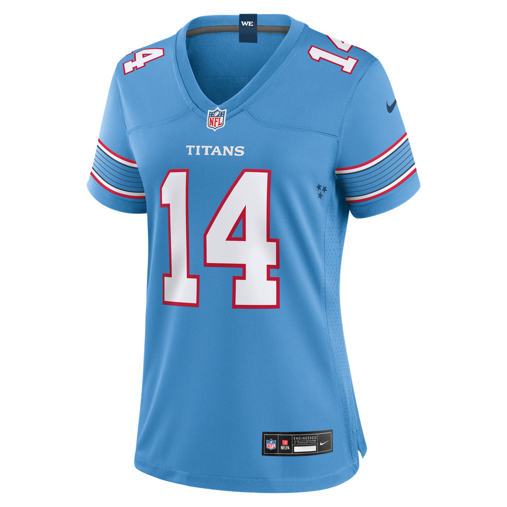 Carnell Tate Tennessee Titans Women's Team Game Jersey - Light Blue