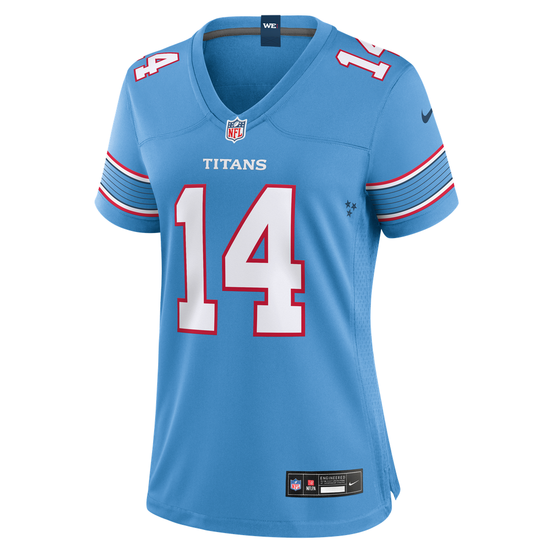 Carnell Tate Tennessee Titans Women's Team Game Jersey - Light Blue