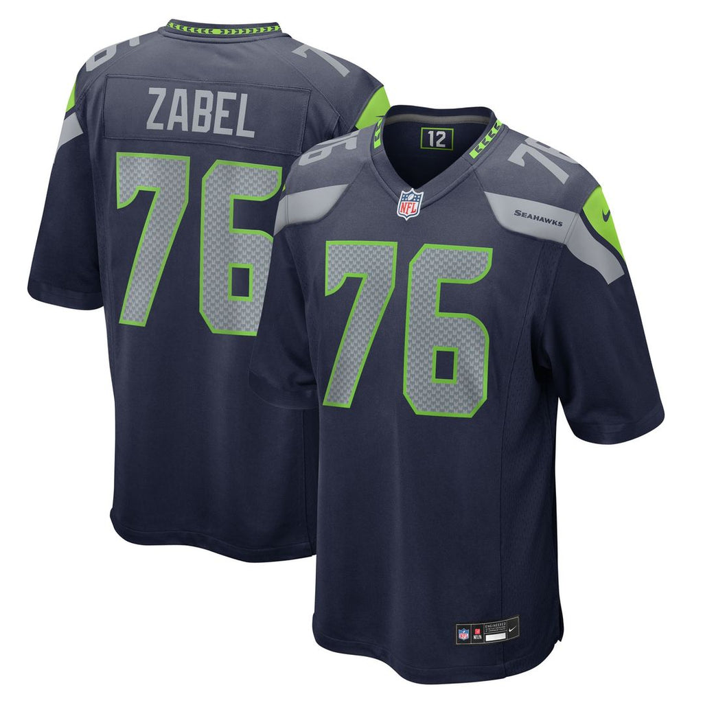 Grey Zabel Seattle Seahawks Team Game Jersey - College Navy