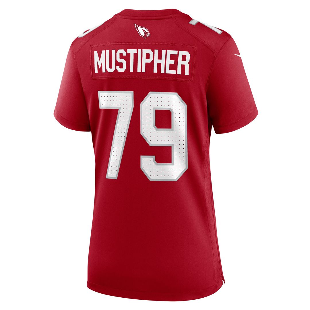 PJ Mustipher Arizona Cardinals Women's Team Game Jersey - Cardinal