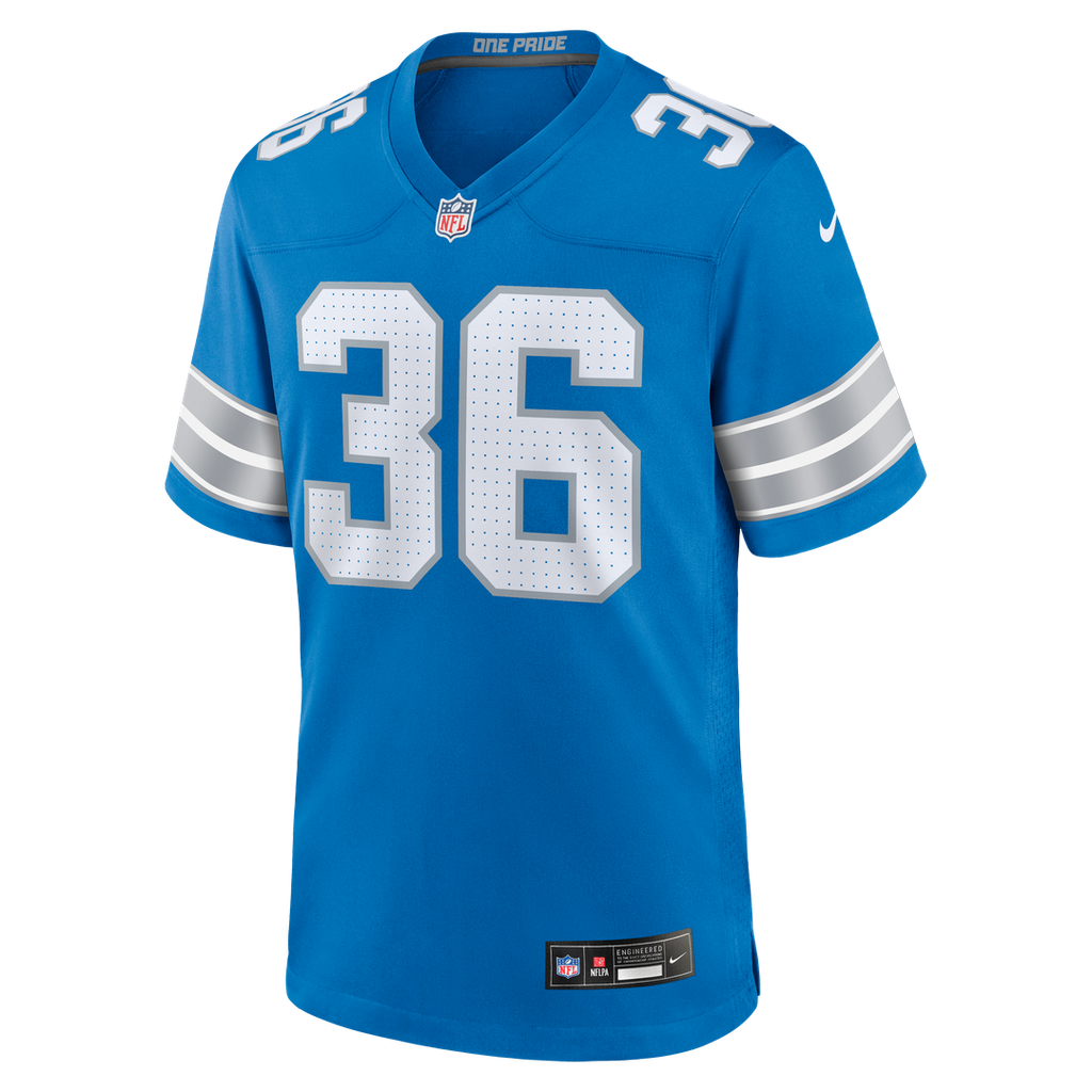Chuck Clark Detroit Lions Team Game Jersey - Blue