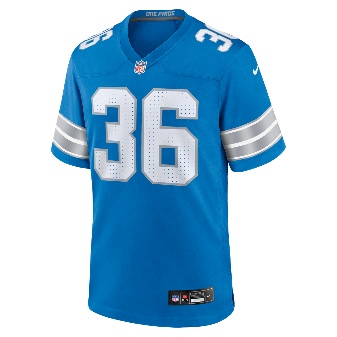 Chuck Clark Detroit Lions Team Game Jersey - Blue