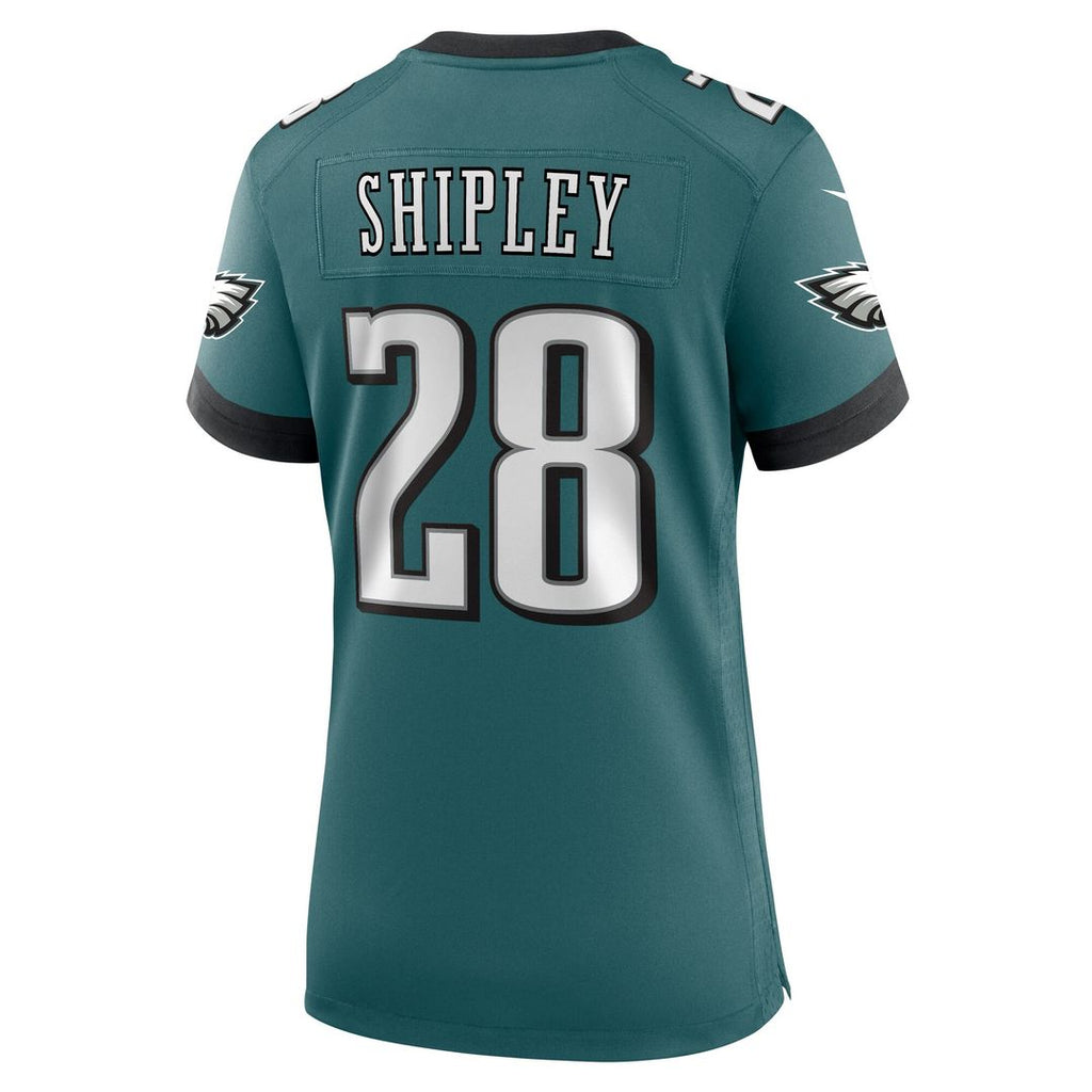 Will Shipley Philadelphia Eagles Women's Team Game Jersey - Midnight Green