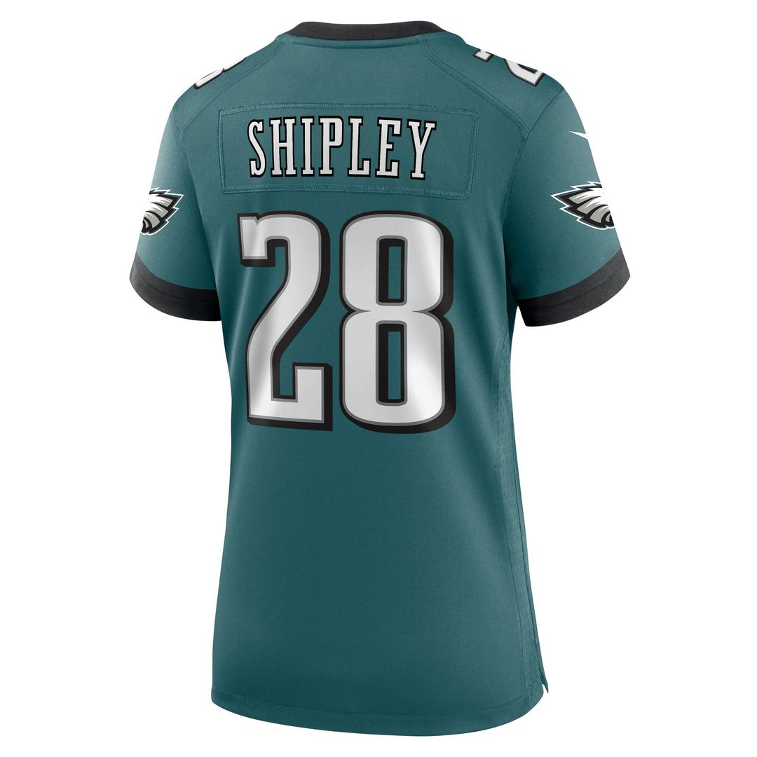 Will Shipley Philadelphia Eagles Women's Team Game Jersey - Midnight Green