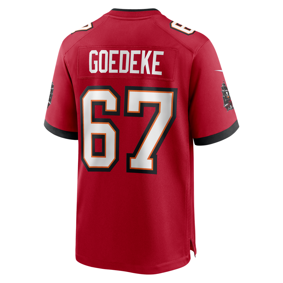 Luke Goedeke Tampa Bay Buccaneers Game Player Jersey - Red