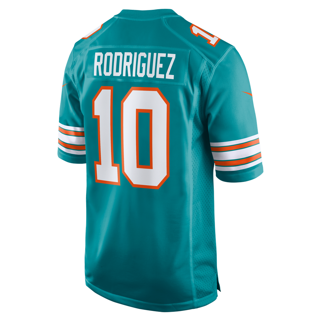 Jacob Rodriguez Miami Dolphins Alternate Game Jersey - Aqua